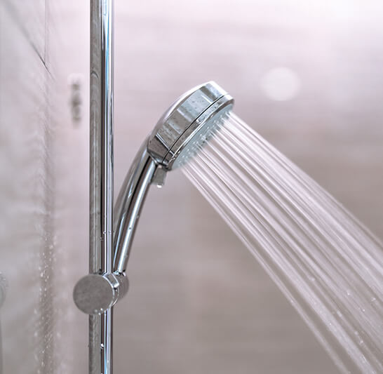 Warm water pressure shower